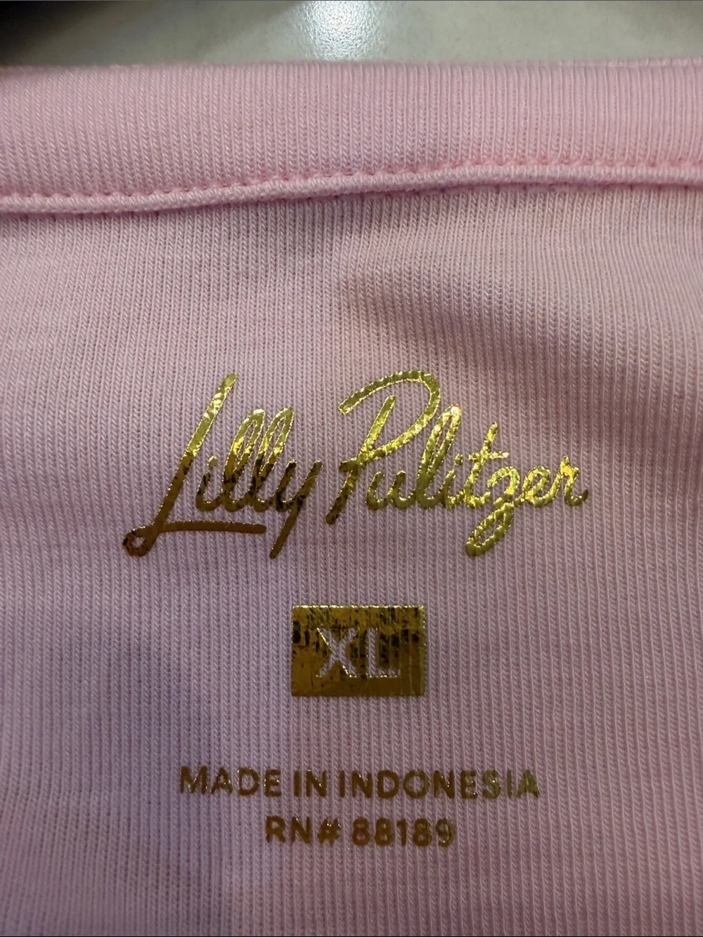 Lilly Pulitzer Ronson Knit Split V-Neck Short Puff Sleeve Top‎ Size XL